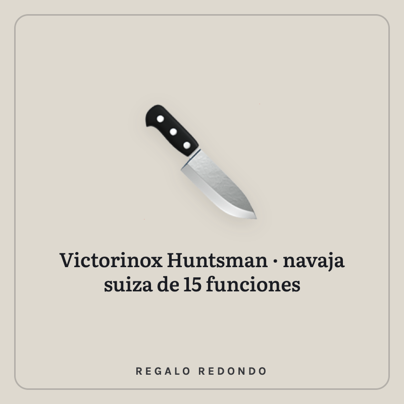 Ilustración de una navaja suiza multiusos Victorinox Huntsman