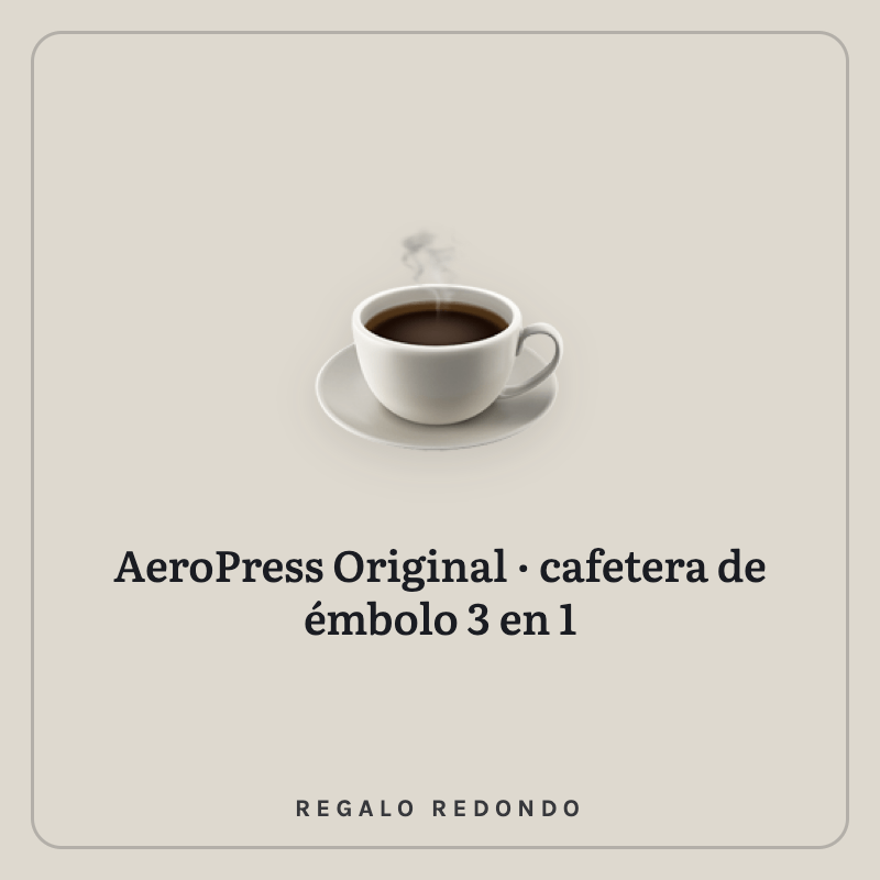 Ilustración de una cafetera de émbolo AeroPress