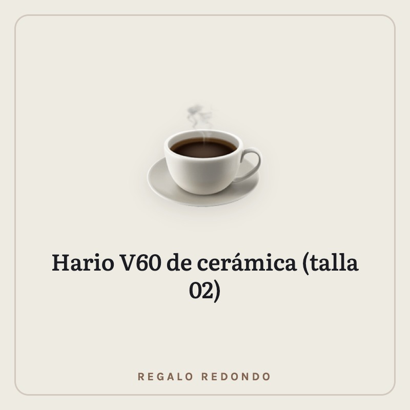 Ilustración de un dripper de café Hario V60 de cerámica