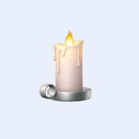 Ilustración de una vela aromática en tarro de cristal