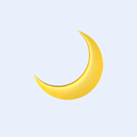 Ilustración de una lámpara con forma de luna