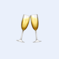 Ilustración de copas de vino blanco de cristal