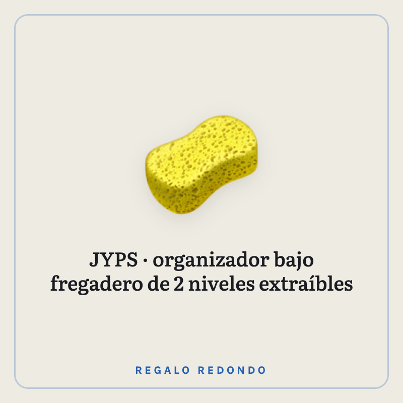 Ilustración de un organizador extraíble para el mueble bajo el fregadero