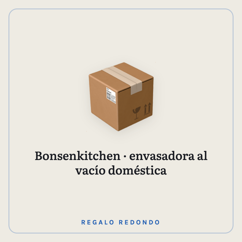 Ilustración de una envasadora al vacío doméstica